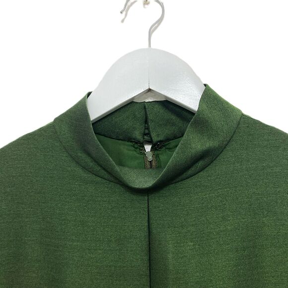 Chester Weinberg 1960s Green Silk Taffeta Cocktail Gown Vintage Dress 8 - Picture 6 of 16